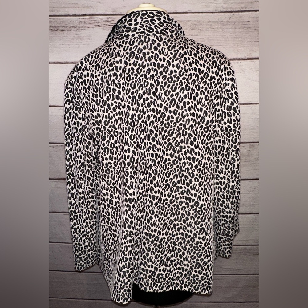 Leopard Print Lined Blazer Size 2xl By Notations,… - image 2